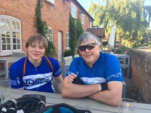 Andrew Draper Oak House Vets Carlton cycling to Paris to raise funds for a charity supporting his son living with Type 1 diabetes